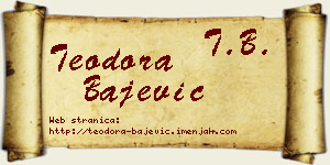 Teodora Bajević vizit kartica